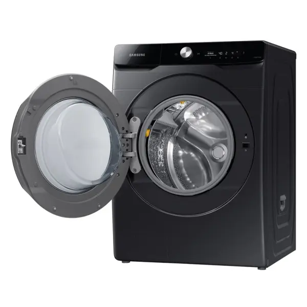 خرید و قیمت ماشین لباسشویی و خشک کن سامسونگ WD16T6500GV رنگ مشکی از نمای کنار