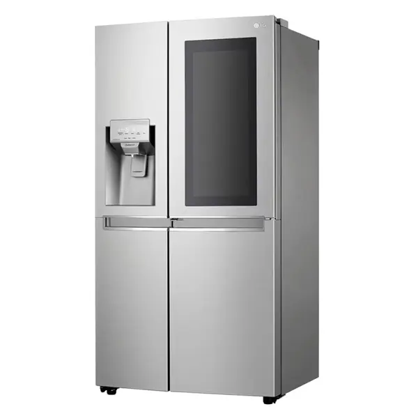 یخچال فریزر ساید بای ساید 3 درب 24 فوت ال جی مدل GR-X260JSGW رنگ نقره ای از نمای کنار