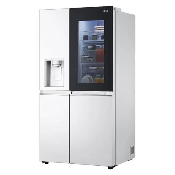 یخچال فریزر ساید بای ساید دو درب ال جی مدل GCX-287TVW از نمای کنار