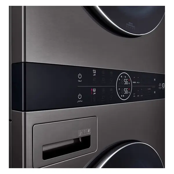 پنل کنترلی ماشین لباسشویی و خشک کن ال جی WK2116BST رنگ دودی