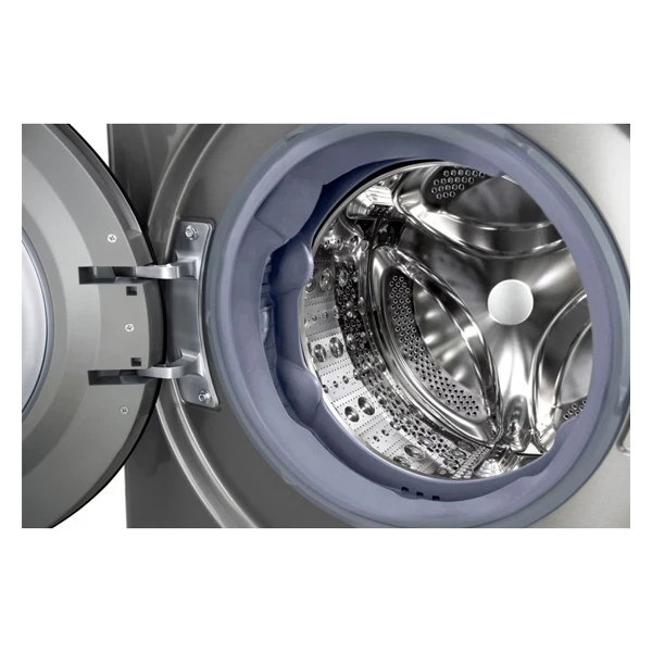 ماشین لباسشویی ال جی F4R3VYGCP  رنگ نقره ای پلاتینیومی نمای از دیگ شستشو